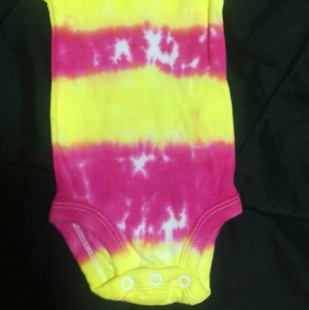 4 piece Infant tie dye onsie with tutu skirt